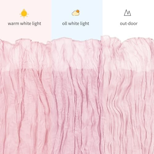 3 Pack Light Pink Cheesecloth Table Runner, 17 x 108 inch, Semi Sheer Boho Cheese Cloth Fabric Table Runner Bulk for Wedding, Birthday, Party, Holiday, Home Decor (Light Pink) - Image 7