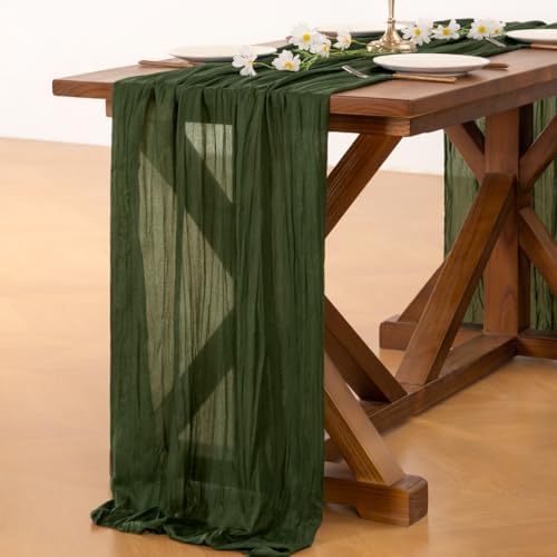 Cheesecloth Table Runner Fall Boho Wedding Birthday Party Home Decor - Image 5