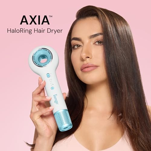L'ANGE HAIR Axia HaloRing Ionic Hair Dryer | High Speed Professional Blow Dryer for Smooth, Frizz-Free Styles | Lightweight Brushless Motor with Concentrator & Wall Mount | 4 Heat Settings | White - Image 2