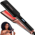 1.75" Wide Ceramic Hair Straightener for Women,Infrared Ionic Flat Iron by HITTIONA