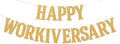 Happy Workiversary Banner, Work Anniversary Decorations, Work Party Office Party Decor, Happy Work Anniversary Party Decoration Supplies Gold Glitter by Yochamc