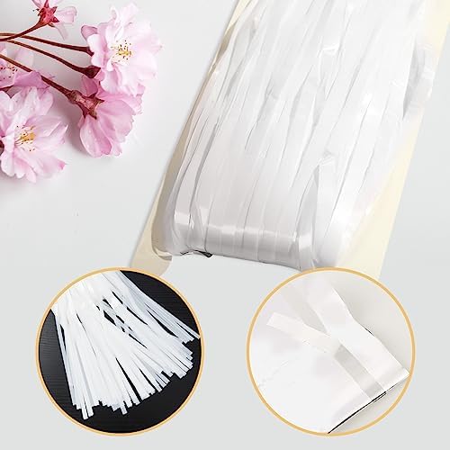 10 Pack White Foil Curtain Backdrop 3.2ft x 9.8ft Black Metallic Tinsel Foil Fringe Curtains Streamer Photo Booth Backdrop for Birthday Party Engagement Bachelorette Party Decorations (White) - Image 4