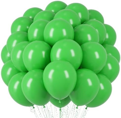 Voircoloria 66pcs Green Latex Party Balloons, 12inch by Voircoloria