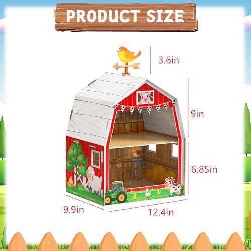 KALEFO 2-Tier Farm Donut Stand with 6 Pcs Table Centerpieces - Image 3