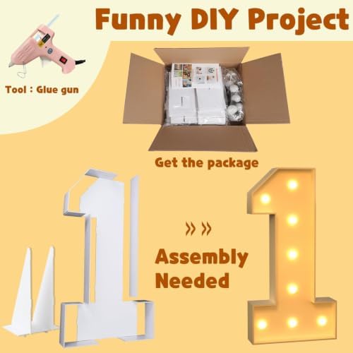 imprsv 3FT Marquee Numbers, Large Light Up Numbers 5 for 5th Birthday Decor - Image 2