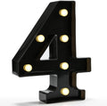 Pooqla Black Light Up Numbers 4, 4th Birthday Decorations for Boys by Pooqla