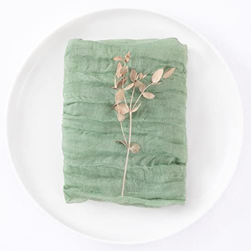DeZerlor Sage Green Washable Cheesecloth Napkins Set of 50 for Party - Image 5