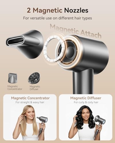 Hair Dryer, High-Speed Ionic Blow Dryer with Diffuser& Concentrator - Image 5