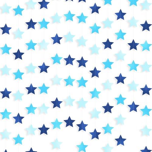 Patelai 130 ft Star Garland Banner Decor,Ocean Blue by Patelai
