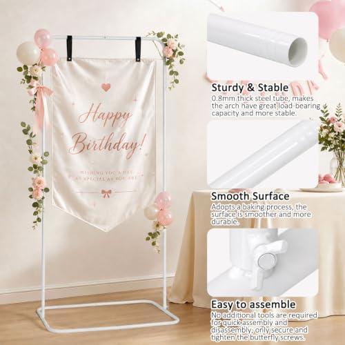 Wedding Sign Stand,Welcome Poster Easel Stand,White,1 Pack - Image 5