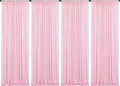 Poise3EHome Pink Sequin Backdrop Curtains,4 Panels 2FTx8FT Glitter Background for Party Birthday Party Baby Shower Wedding Christmas Thanksgiving Halloween Holiday Festival Decor by Poise3EHome