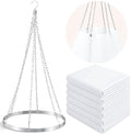 6 Panels 5 x 30ft White Ceiling Drapes for Wedding Parties 12 in Ring by Breling