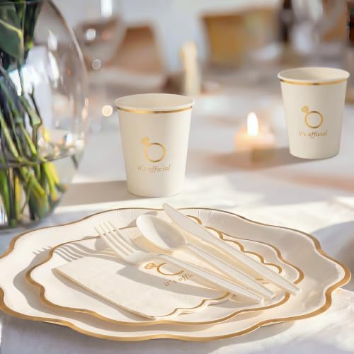175 Pcs Engagement Party Supply Bridal Tableware Set, Classic - Image 5