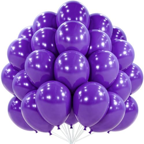PartyWoo Dark Purple Balloons 50pcs Royal Purple Color 12 Inch by PartyWoo