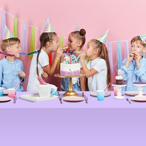 16 Pack Light Purple Plastic Tablecloth for Rectangle Tables, Premium Decorative Lavender Disposable Table Cloths for Parties, Rectangle Party Table Cover for Birthday Wedding Baby Shower, 54x108 Inch - Image 6