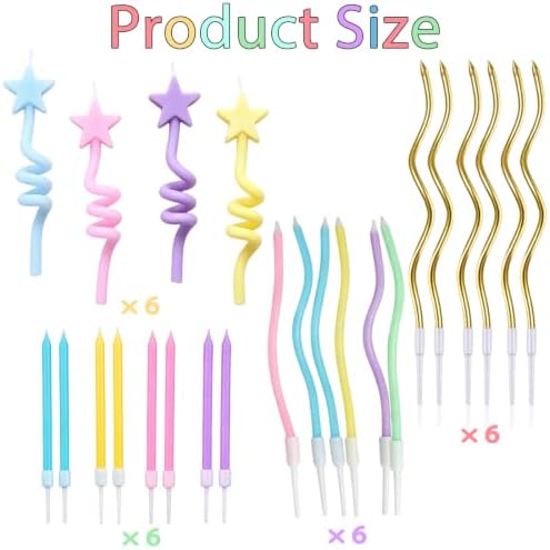 24Pcs Fancy Birthday Candles for Birthday Decorations - Image 2