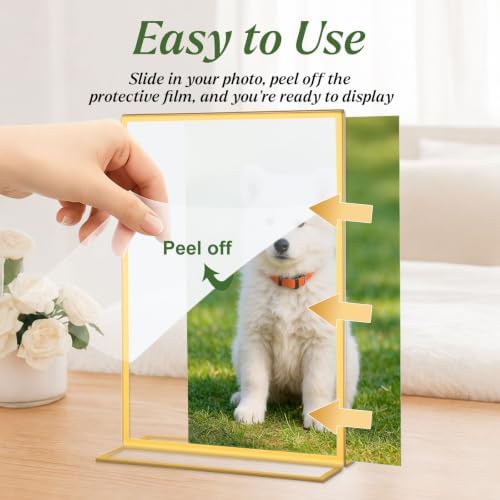 30 Pack 4x6 Gold Acrylic Sign Holders, Gold Frame - Image 2