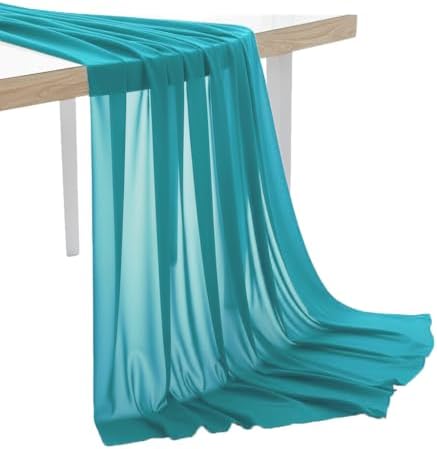 80 Yard Chiffon Fabrics, 44" Wide, Lightweight, Sheer – Peacock Blue by MDS
