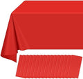 16 Pack Red Plastic Tablecloth for Rectangle Tables, Premium Decorative Red Disposable Table Cloths for Parties, Rectangle Party Table Cover for Birthday, Wedding, Christmas, Anniversary, 54 x 108Inch by RAGNHILD