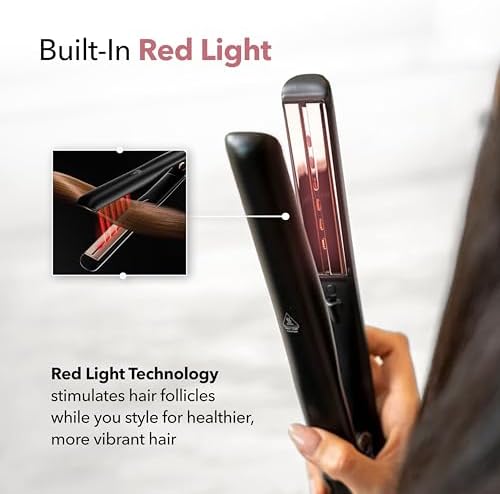 SRILabs StyleQ Flat Iron - Red Light Therapy, Titanium Graphene Plates - Image 6