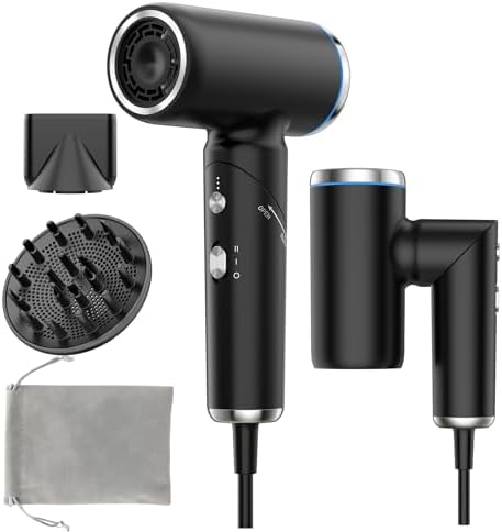 Mini Travel Hair Dryer Dual Voltage Europe, High-Speed Foldable by WEEYUM