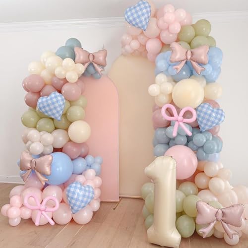 Pink Blue Green Balloon Arch Garland Kit for Wildflower Baby Shower Decor - Image 5