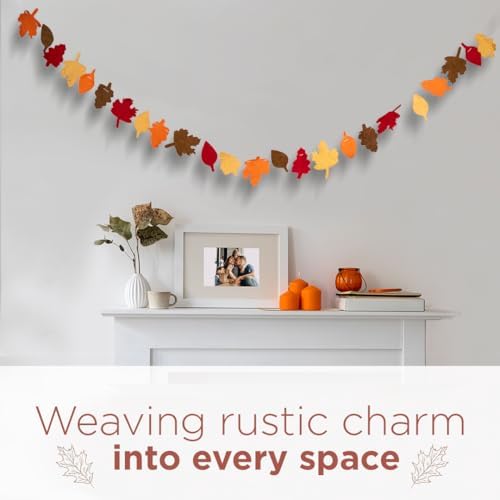 Folkulture Premium Cute Fall Garland, Wool, Mantle, Thanksgiving - 72 Inch - Image 7
