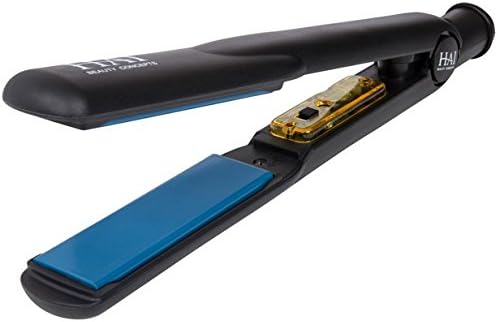 HAI Convertible Ceramic Hair Straightener for Women - Professional Fast Heating Flat Iron with 5 Temperature Levels for All Hair Types - (Classic Blue) by HAIBeautyConcepts