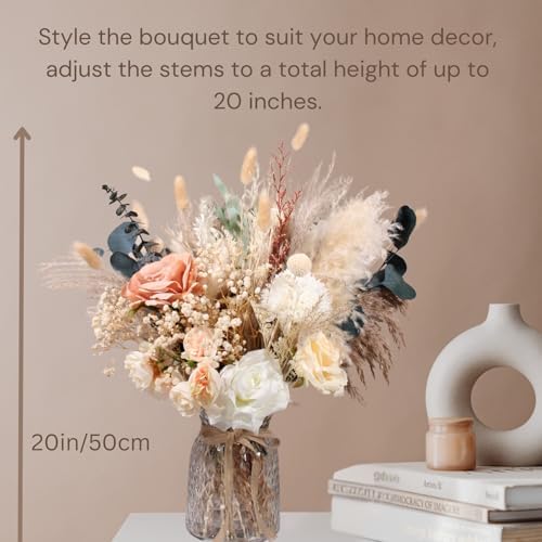 Luxury Floral Arrangement with Vase - Pampas Grass & Artificial Flowers - Image 6