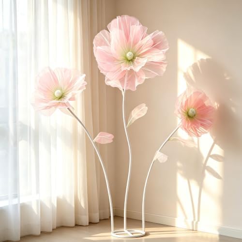 Giant Flowers for Decoration, 5.6 Ft Big Artificial Silk Flower by YOFNIRG
