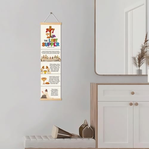 The Last Supper Banner, Church Banner, Christian Rustic Hanging Door Flag, Farmhouse Decorations Outdoor Indoor, Church Activity Decor, Bible Lesson, Scripture and Words Decorations - Image 5