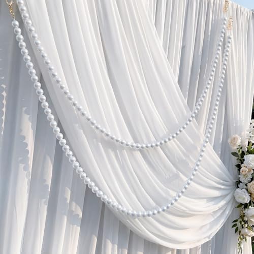 Canlierr 2 Pcs 5.6ft Wedding Giant Pearl Garland Decorations 25mm by Canlierr