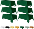 Fitable 6 Pack Rectangle Tablecloths, 70 x 108 Inch, Hunter Green by Fitable