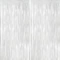 4 Packs White Foil Fringe Curtain, White Glitter Metallic Tinsel Backdrop for Birthday Wedding Baby Shower Bachelorette Graduation Christmas Halloween Party Decorations Supplies by BSRESIN