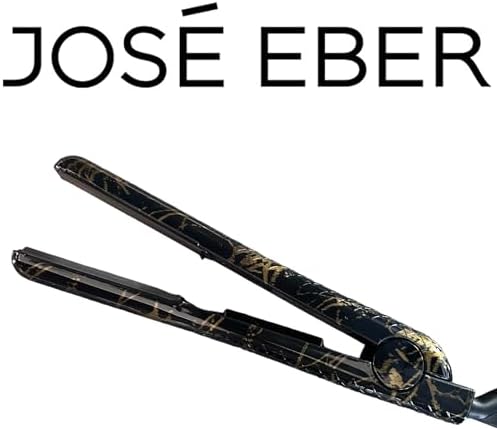 Jose Eber 1.25" Pure Ceramic Flat Iron, Black Marble Hair Straightener - Image 5