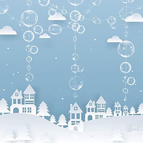 Transparent Bubble Garlands Party Streamers Mermaid Party Decoration,White - Image 3