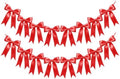 2 Strings of 16PCS Red Bow Garlands Banner Decoration,Pre-Strung Satin Ribbon Ornaments for Birthday,Bachelorette Party, Bridal Shower,Wedding,Engagement, Baby Shower,Graduation Decor,Valentine's Day by Unknown
