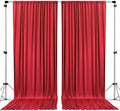AK TRADING CO. 10 feet x 10 feet Polyester Backdrop Drapes Curtains Panels with Rod Pockets - Wedding Ceremony Party Home Window Decorations - RED (DRAPE-5x10-RED) by Fabrics%7CEventDecor%7CCrafts%7CUpholsteryFoam