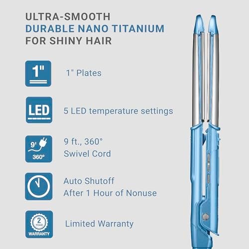 BaBylissPRO Ultra Sleek Styling Iron, 3-in-1 Flat Iron, Curler, Waver, 1" - Image 5