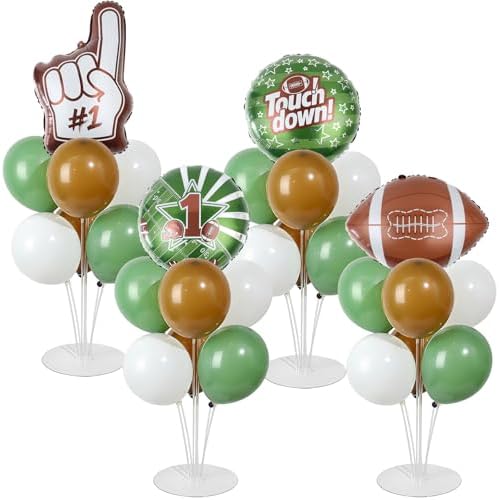 Naozinebi 4 Sets Football Birthday Party Balloons Stand Kit Party Decor by Naozinebi