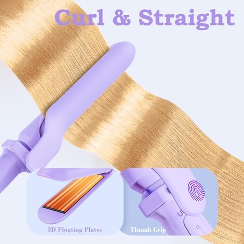 Ufree 5 in 1 Curling Wand Set with Flat Iron, 0.35"-1.25" Ceramic Barrels - Image 4