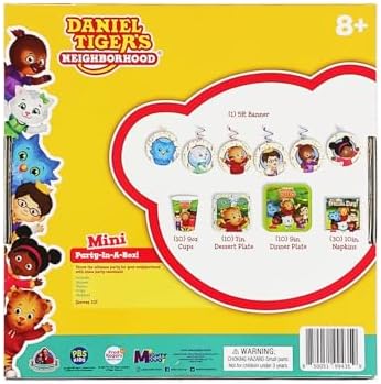 Daniel Tiger's Neighborhood Party-In-A-Box - 61 Pieces Party Kit - Quality Decorations & Supplies - Plates, Napkins, Cups, & Streamer - Image 7