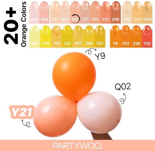 PartyWoo Peach Balloons 50pcs Light Orange Latex Helium Balloons 12 Inch - Image 4