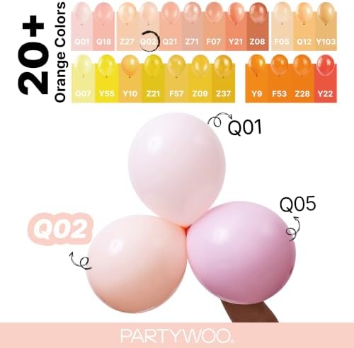 PartyWoo Pastel Orange Balloons 50pcs Light Pale Orange Peach Color 12 Inch - Image 4
