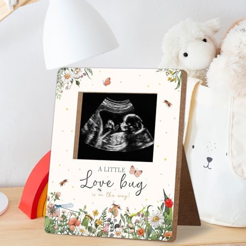 Love Bug Baby Shower Decoration Frame, A Little Love Bug Is On The Way Baby Shower Decorations, New Mom Expecting Parents-to-Be Keepsake Gifts, Pregnancy Milestone Keepsake, Gender Reveal Gifts - Image 3