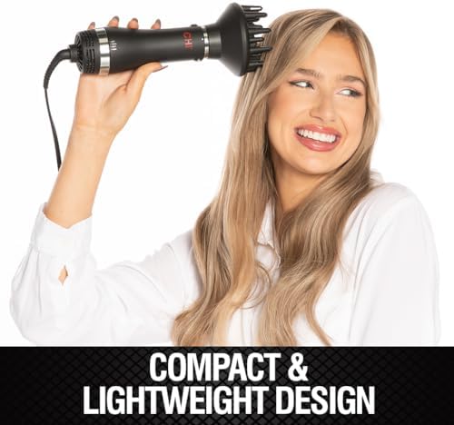 CHI Volumizer 4-in-1 Blowout Brush Hair Dryer, Black - Image 5