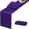 Purple Satin Table Runner, 12x108 Inches, 12 Pack by VCUSUELER