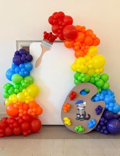 Rainbow Balloon Garland Arch Kit, 130 Pcs 18/12/5 In, Latex - Image 4