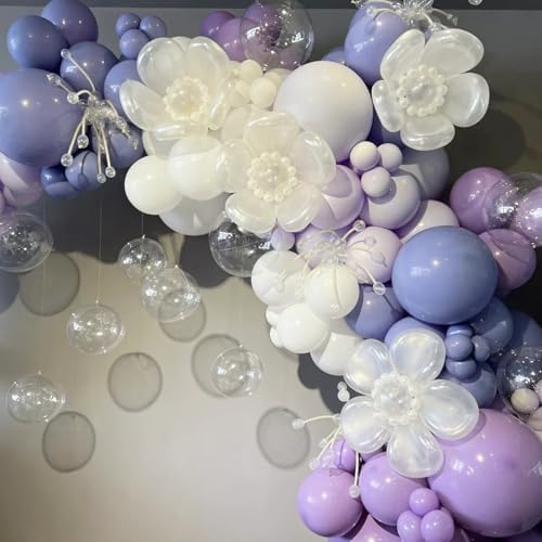Voircoloria 90pcs Pastel Purple Balloons Garland Arch Kit, 18 12 10 5 Inch - Image 5