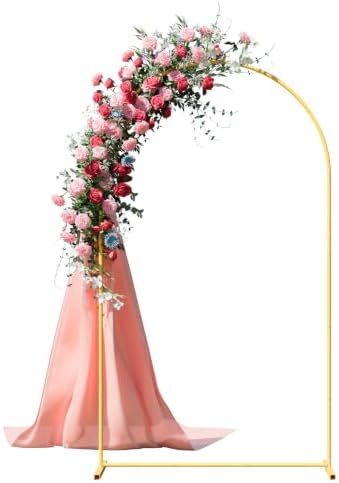 7.2FT Wedding Arch Backdrop Stand, Heavy Duty Metal Arch Frame for Balloons, Flowers & Fabric, Event Decoration Stand for Ceremony, Party & Photos - Image 2